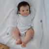 Cute Big Size Realistic Fat Bebe Reborn Dolls JUNE Awake 60cm Cloth Body Vivid Cuddly Newborn Doll Cosplay Boy Baby Toy Doll Lifelike Simulation Dolls