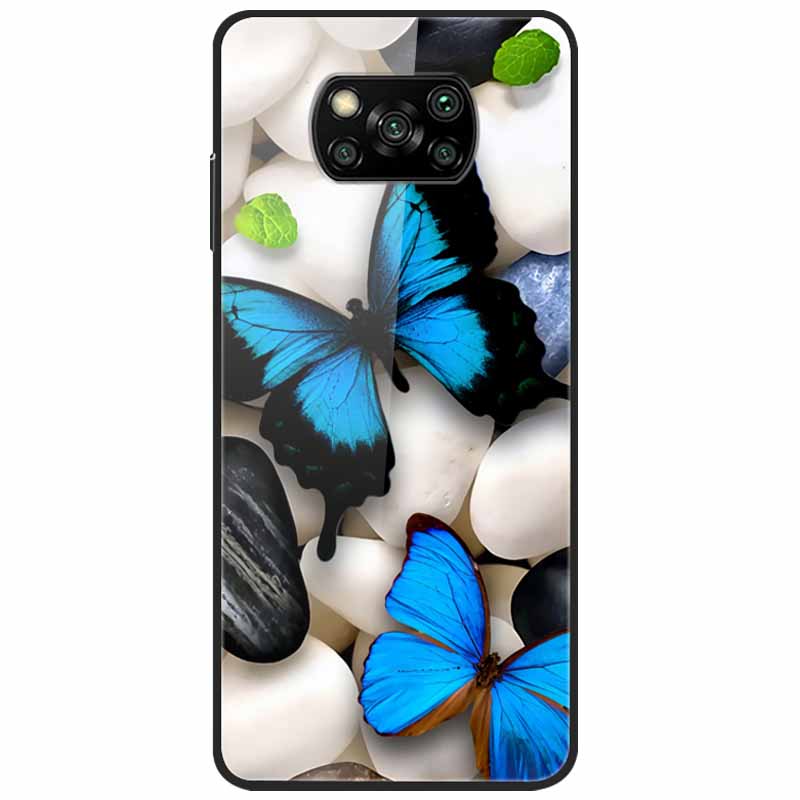 For Poco X3 Pro Case Fashion Cute Tempered Glass Luxury Coque Covers for Xiaomi Poco X3 NFC Cases PocoX3 X 3 Bumper Protector