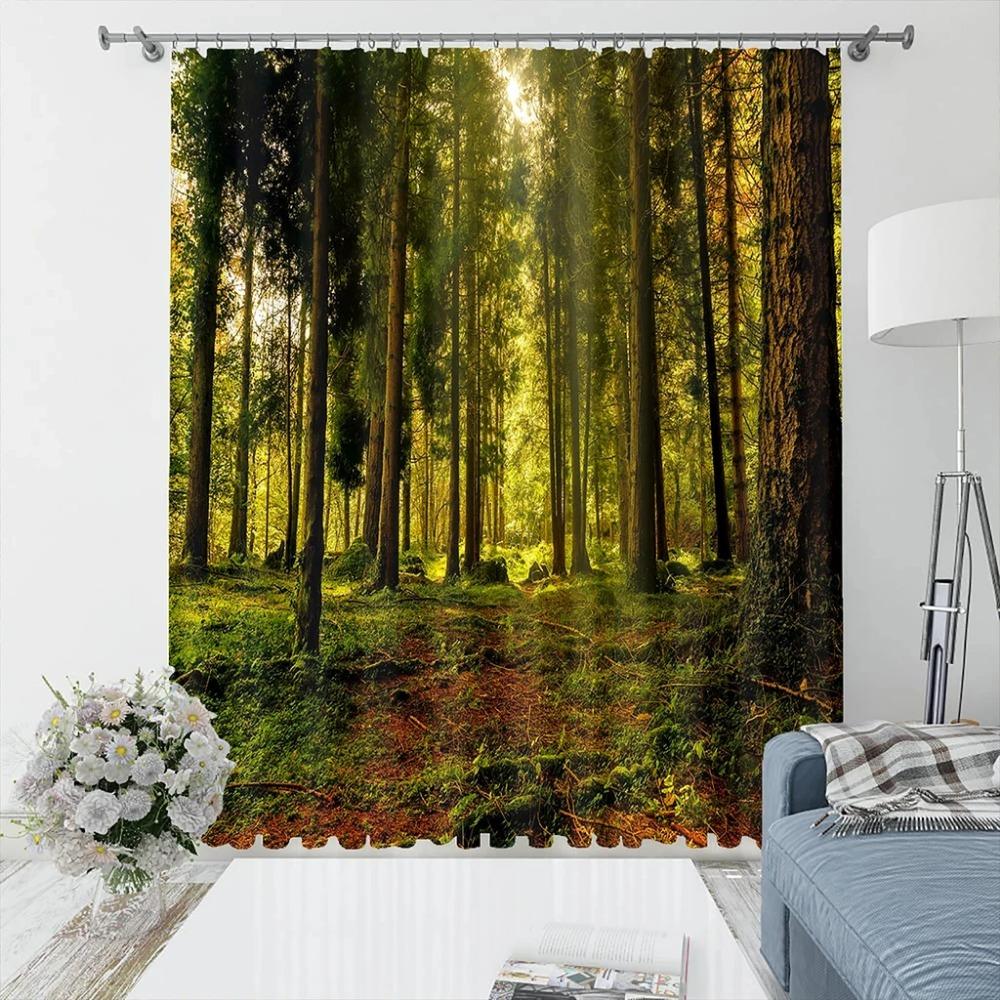 Плотные шторы 3D Design Chair Coach Sofa Santa Luxury High Shading Шторы для гостиной, спальни, рождественский декор, 2 шт.