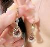 Elegant Party Women Jewelry 1 Pair Droplet Shape Unique Fashionable Shiny Inlaid Dangle Drop Earrings  Accessories
