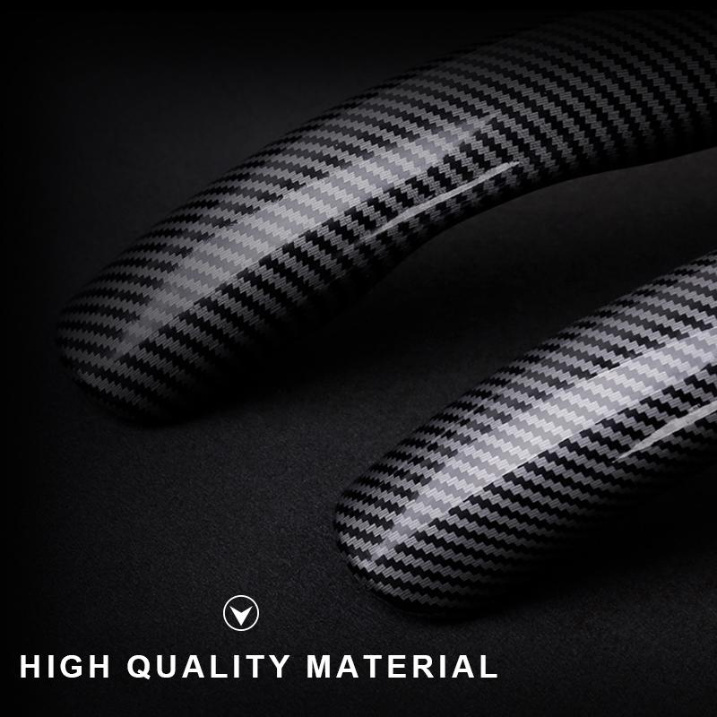 Чехол на руль автомобиля под карбон, подходит для 38 см / 15 дюймов, нескользящий чехол на руль, 1 пара для автомобиля, противоскользящий