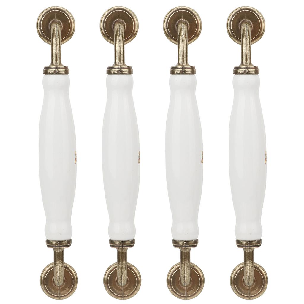 4 комплекта керамических ручек европейского стиля с расстоянием между отверстиями 160 мм для дверцы шкафа, фурнитура для ящиков