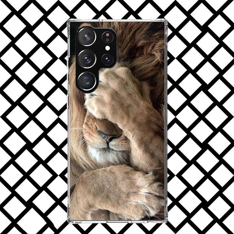 Lion Male Cub King Phone Case for Samsung Galaxy S26 S25 Edge S24 S23 Ultra S22 Plus S21 FE S20 + Soft Cover Print Fundas Galaxy