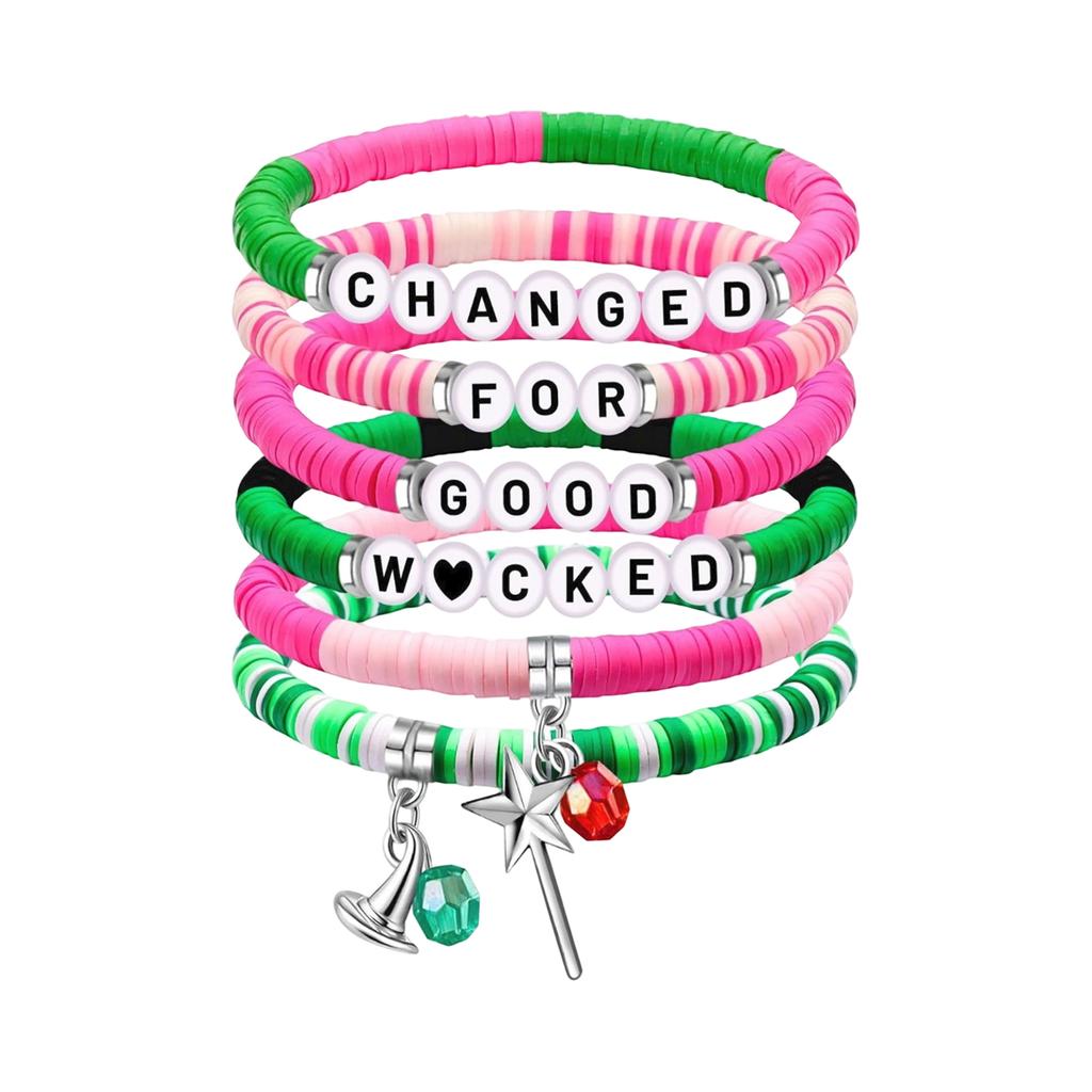 Браслет дружбы для женщин Браслет-стретч с бусинами и подвеской в виде волшебной палочки и шляпы ведьмы Подарки для фанатов, аксессуары для костюма на вечеринку