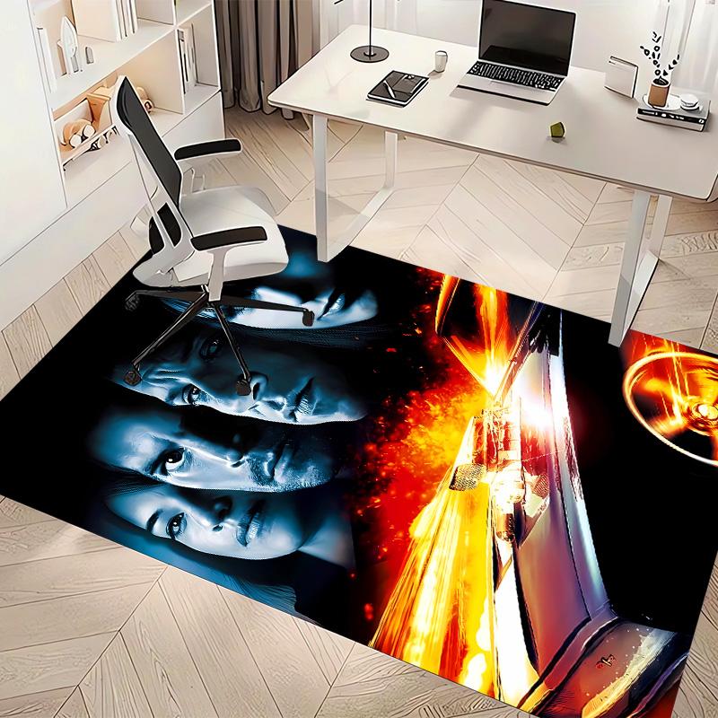 Fast and Furious Printed Absorbent Washable Carpet, Non-Slip Bathroom Mats, Kitchen Rugs, Yoga Mat,Living Room Entrance, Camping Picnic Rugs