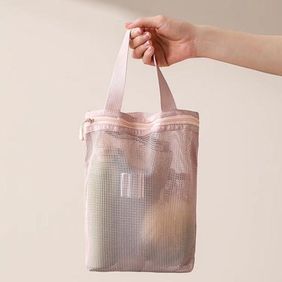 Сумка для душа, пляжная, туалетная сумка, застежка-молния, большая емкость, однотонная, полая