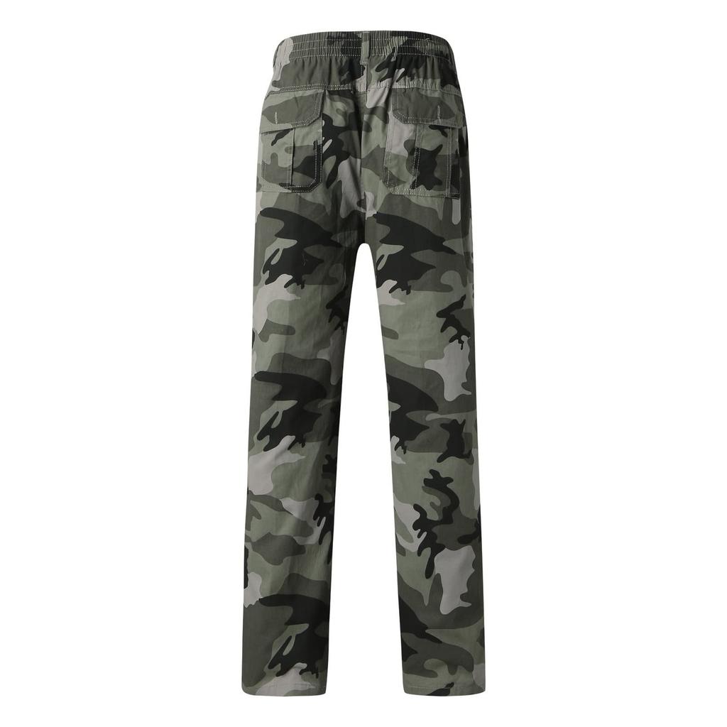 Осенние мужские брюки-карго мужские повседневные прямые камуфляжные брюки-карго мужские