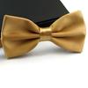 Men Bow Tie Detachable Design Adjustable Fit Solid Color Formal Bow Tie
