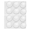 Wall-mounted Door Stops - DUOKON - Set of 12 - Transparent - PU 40x8mm - Round