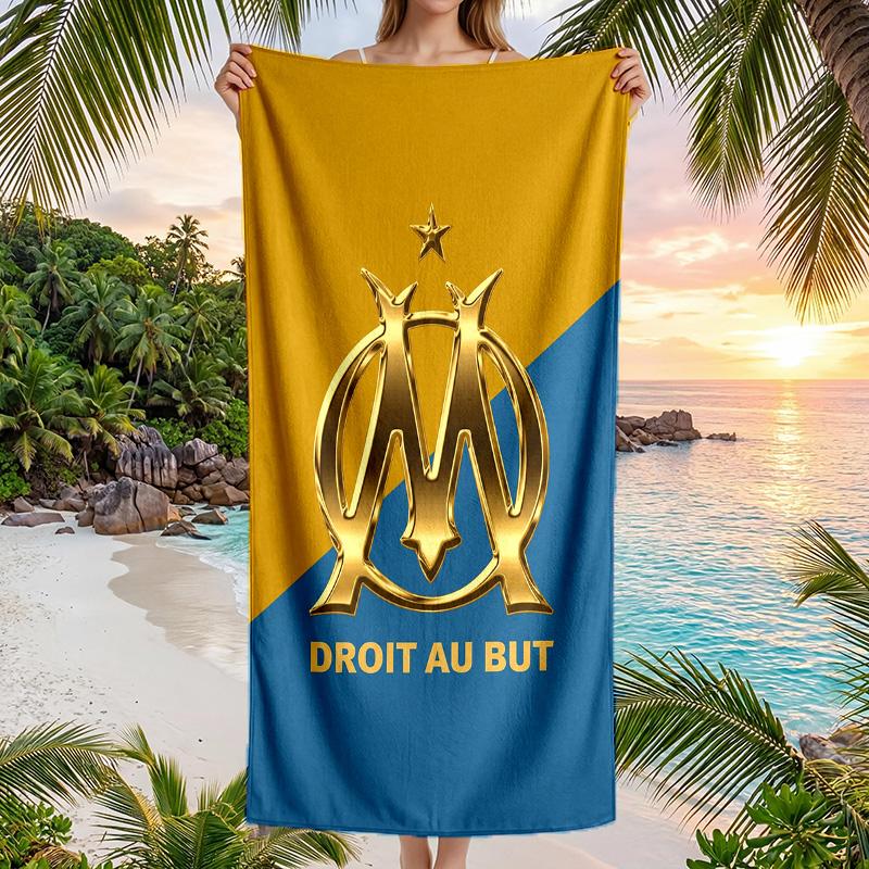 Olympique Lyonnais FC print Quick Dry Beach Towel Microfiber Absorbent Portable Travel Swimming Towel