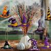 8Pcs Funny Witch Hat Hanging Paper Halloween Hanging Tag Haunted House