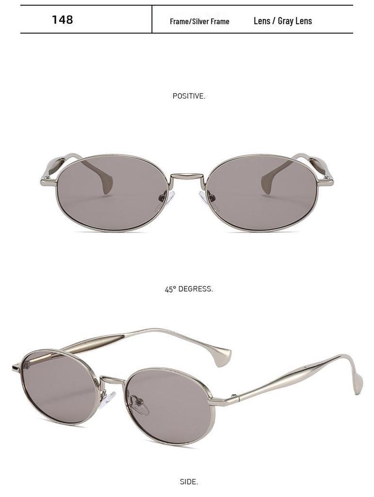 Ретро Металлические Солнцезащитные Очки с Маленькой Оправой: Стиль «Старые деньги», Высококлассная гонконгская мода для мужчин и женщин