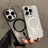 Ультратонкий Прозрачный Жесткий Чехол Для Телефона Для iPhone 15 17 Air 16 14 13 12 Pro Max Plus Magsafe Беспроводная Зарядка Магнитный Funda Capa