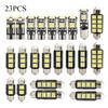 23 шт./компл. универсальный белый светодиодный светильник для салона автомобиля комплект обновления для автомобиля светодиодный светильник для салона грузовика