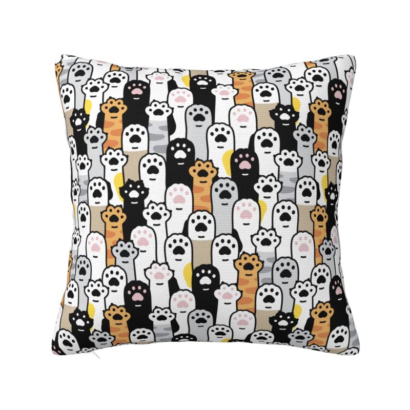 Animal Footprint Dog Paw Cushion Cover x cm Polyester Velvet Throw Pillow Case For Sofa Seat Decoration Bedding Pillowcase
