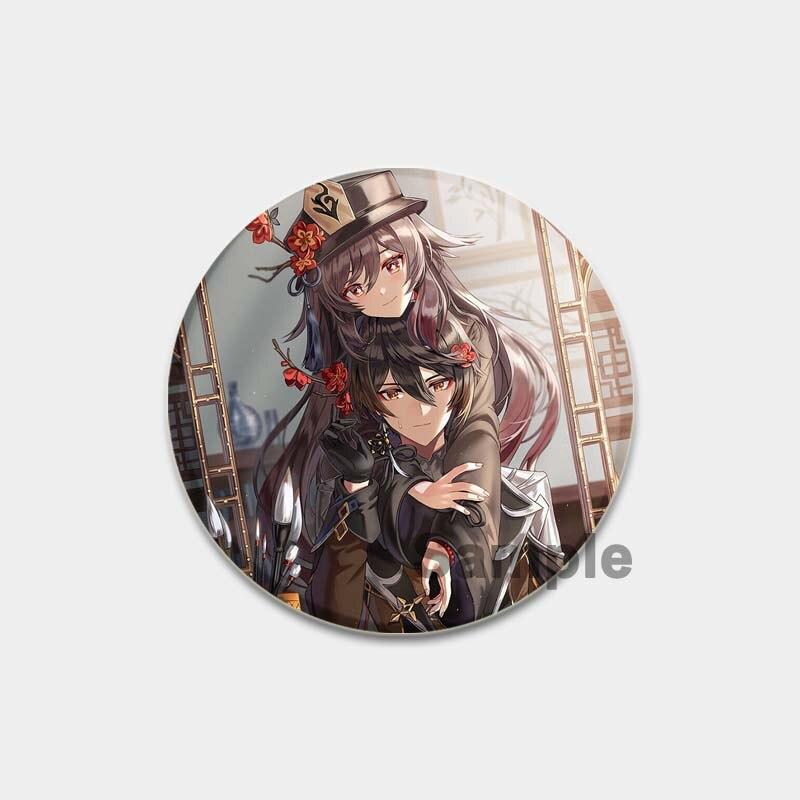 58 мм Genshin Impact, мягкая кнопка на лацкане, креативный забавный значок на воротнике, мультяшная фигурка, броши, одежда, ювелирные аксессуары, милые подарки