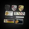 3D Алюминиевый Значок Эмблема Для Porsche Наклейка На Автомобиль Значок Наклейка Кузов Багажник Окно Персональная Декоративная Наклейка Авто Аксессуары