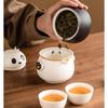 Panda Outdoor Travel Tea Set Chinese Ceramic Teapot Teacup Portable One Pot Three Cups