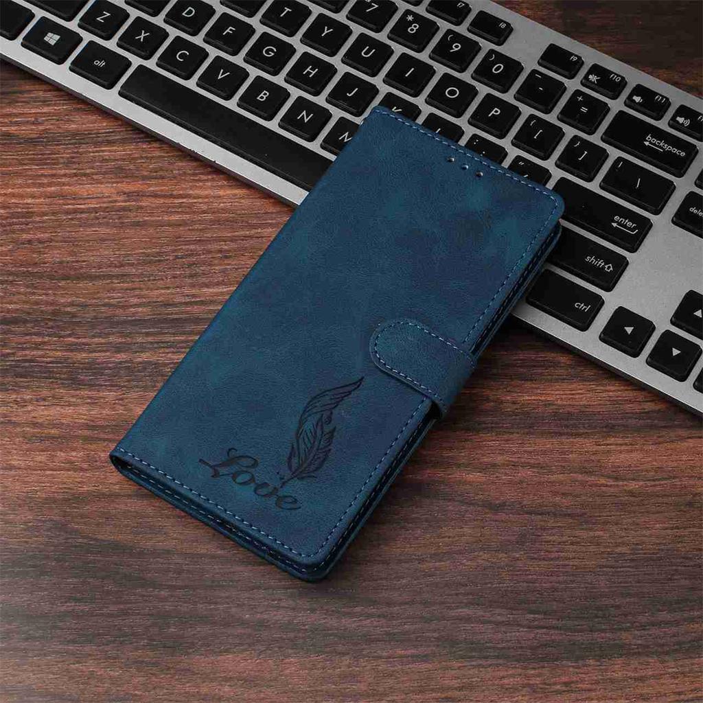 Кожаный чехол-книжка с тисненым узором "Перо" для Infinix Smart 8/itel A70/Tecno Spark 20,Pop 7,Pop 8,Pova 5,Neo 2,Spark Go 2023...(8-цветный)