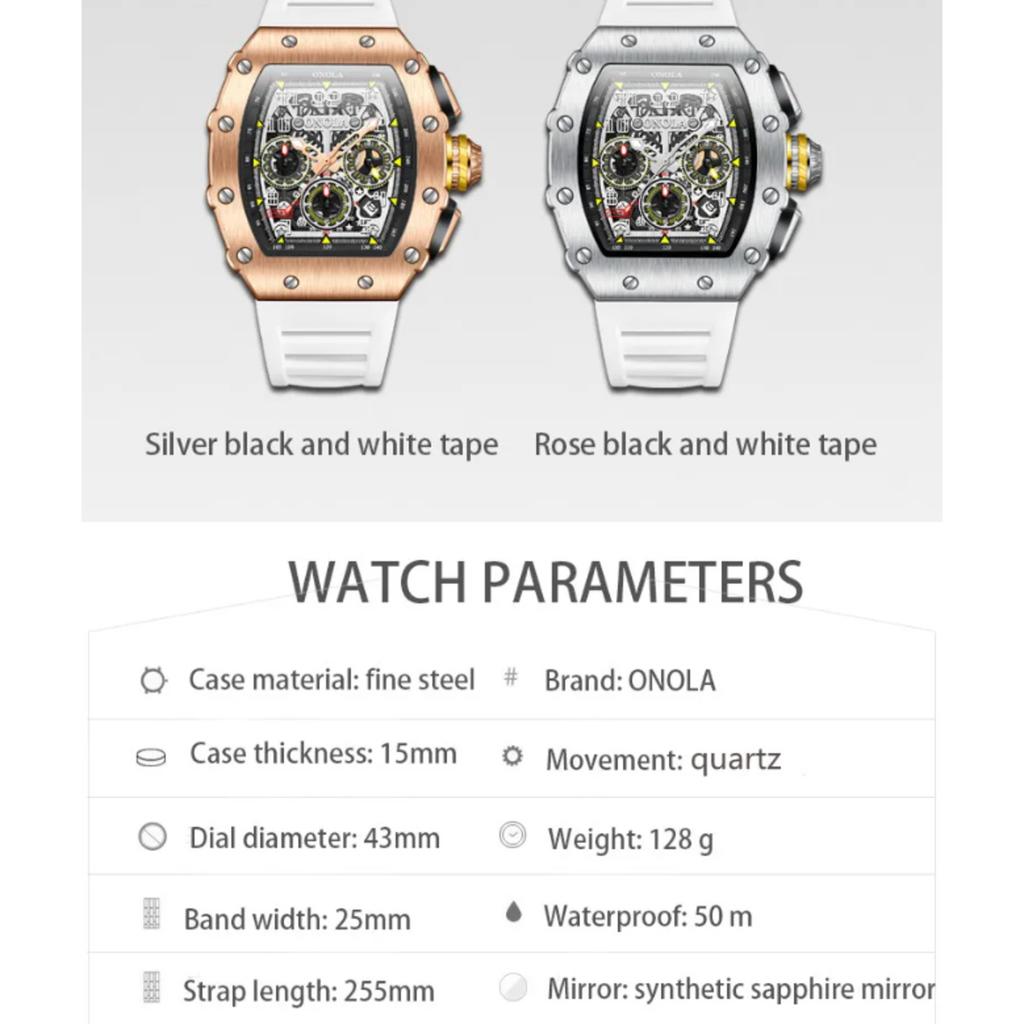 Кварцевые часы для мужчин, ковшовый стиль, таймер, хронограф, календарь, водонепроницаемые, 50 м, силиконовый ремешок, спортивные мужские часы Reloj Hombre