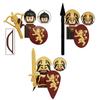 Medieval House of Casterly Rock Figures Warrior Armored Soldiers Army Weapons Helmet Blocks Bricks Toys