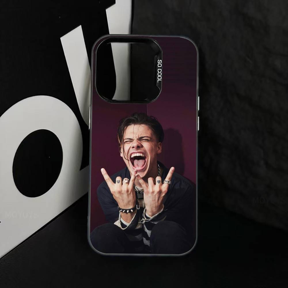 Чехол для телефона S-Singer Y-Yungblud Для iPhone 17,16,15,14,13,12,11 Plus,Pro Max,XS,Разноцветный Серебристый Чехол для телефона Funda Cover