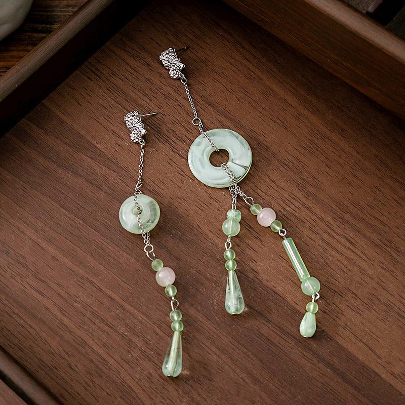 BLINGBAY женские новые серьги с искусственным жемчугом в китайском стиле, серьги с кисточками в форме бабочки в китайском стиле, простые аксессуары Hanfu, ретро-ювелирные изделия