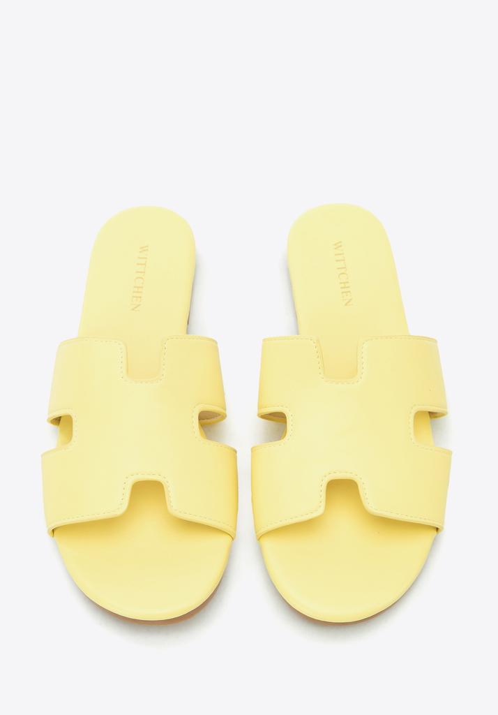 Wittchen Women's Yellow Flip-Flops In Eco-Leather