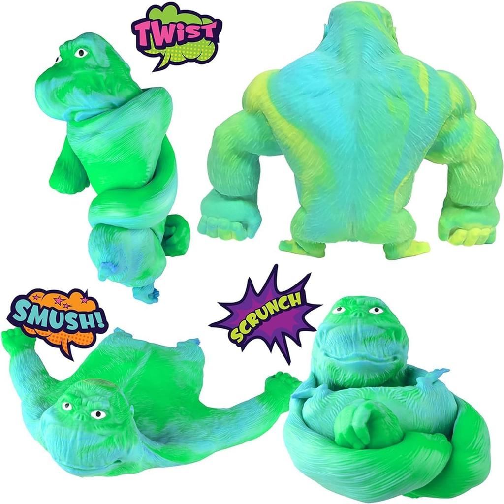 Сквиши Обезьянка Игрушка Растягивающаяся Наполненная Песком-Клеем Резиновая Горилла Эластичная Растягивающаяся Игрушка для Декомпрессии при Аутизме Взрослые Дети Подарок