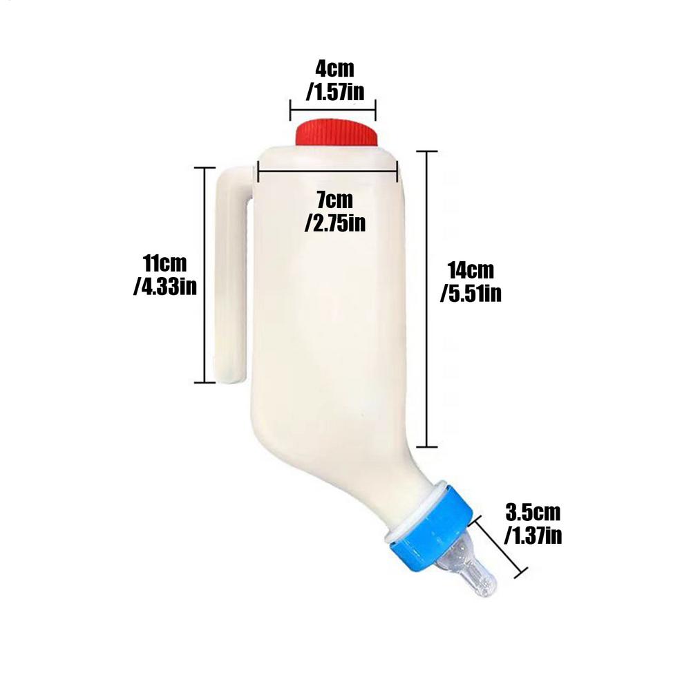 Бутылочка для кормления козлят и ягнят с прозрачной шкалой, подвешиваемая, для молока, с мягкой соской, бутылочки для кормления ягнят для животных