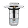 Bathroom Sink Stopper Eject Up Drain Basin with Anti Clogging Floor Net for Washroom