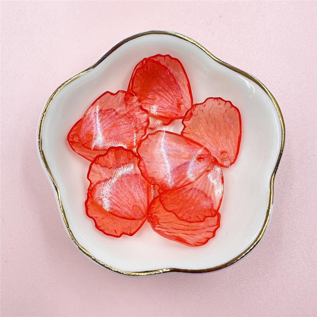 10 шт. 19*23 мм акриловые прозрачные бусины-лепестки цветов для изготовления ювелирных изделий, материалы из бисера