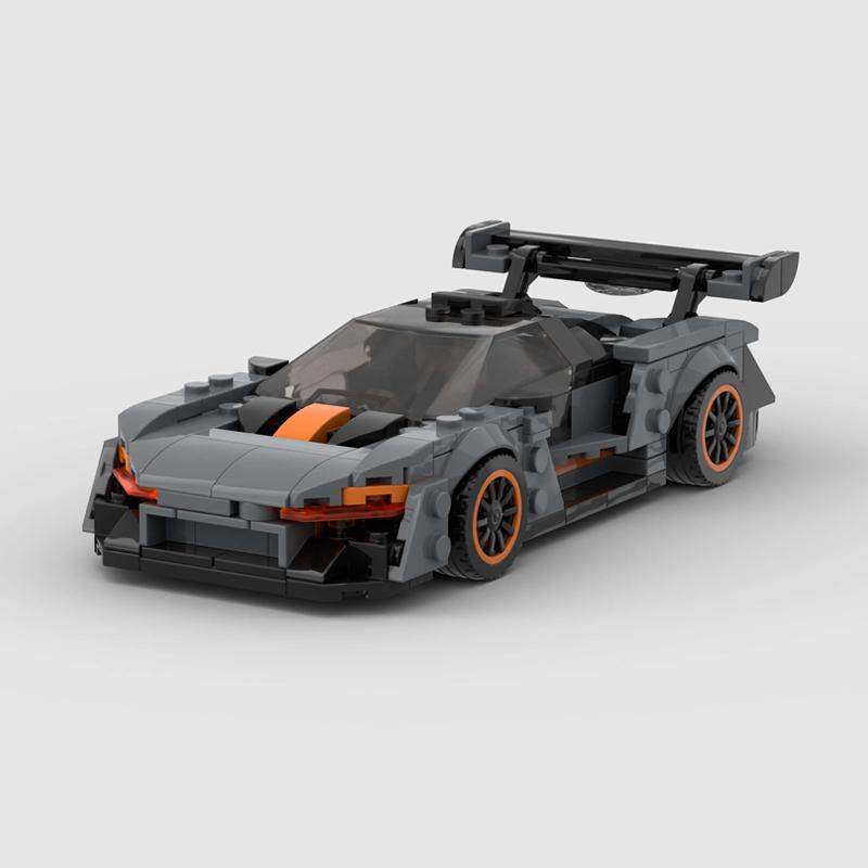 MOC Техническая модель гоночного автомобиля, конструктор City Vehicle Bricks, гоночный суперкар, игрушка для детей, подарок, Сенна