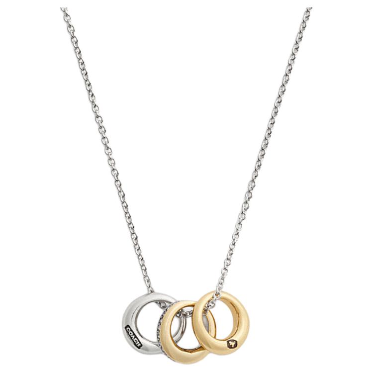 Coach Logo Metal Necklace Unisex necklace Gold CY087-A31