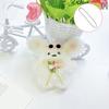 Cartoon Plush Bow Dog Keychain Plush Rabbit Car Keyring Doll Cartoon Bag Pendant Charm Decor Accessories Toy Kids Birthday Gift