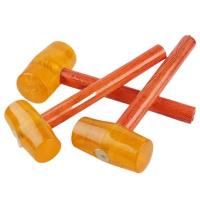 Деревянная ручка резиновая кувалда прозрачный резиновый молоток деревообрабатывающий инструмент каменщика