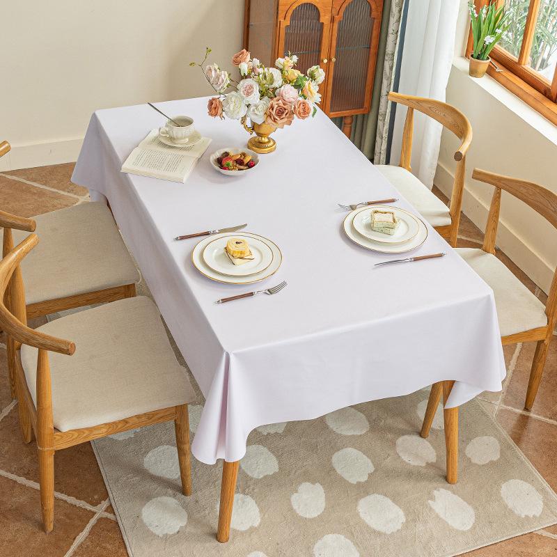 Lambskin Tablecloth Waterproof And Oil-Proof Leave-In Household Rectangular Dining Table Tablecloth Light Luxury High-End Coffee Table Cloth