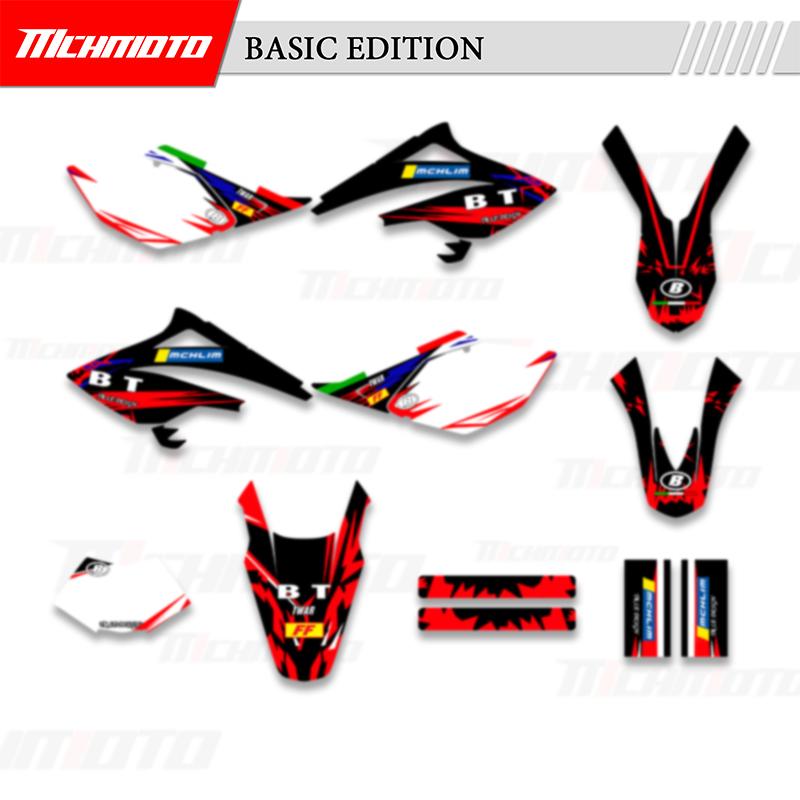 MCHMFG Full Graphics Decals Stickers For Beta RR 50 2006 2007 2008 2009 2010 Motorcycle Number Name Background