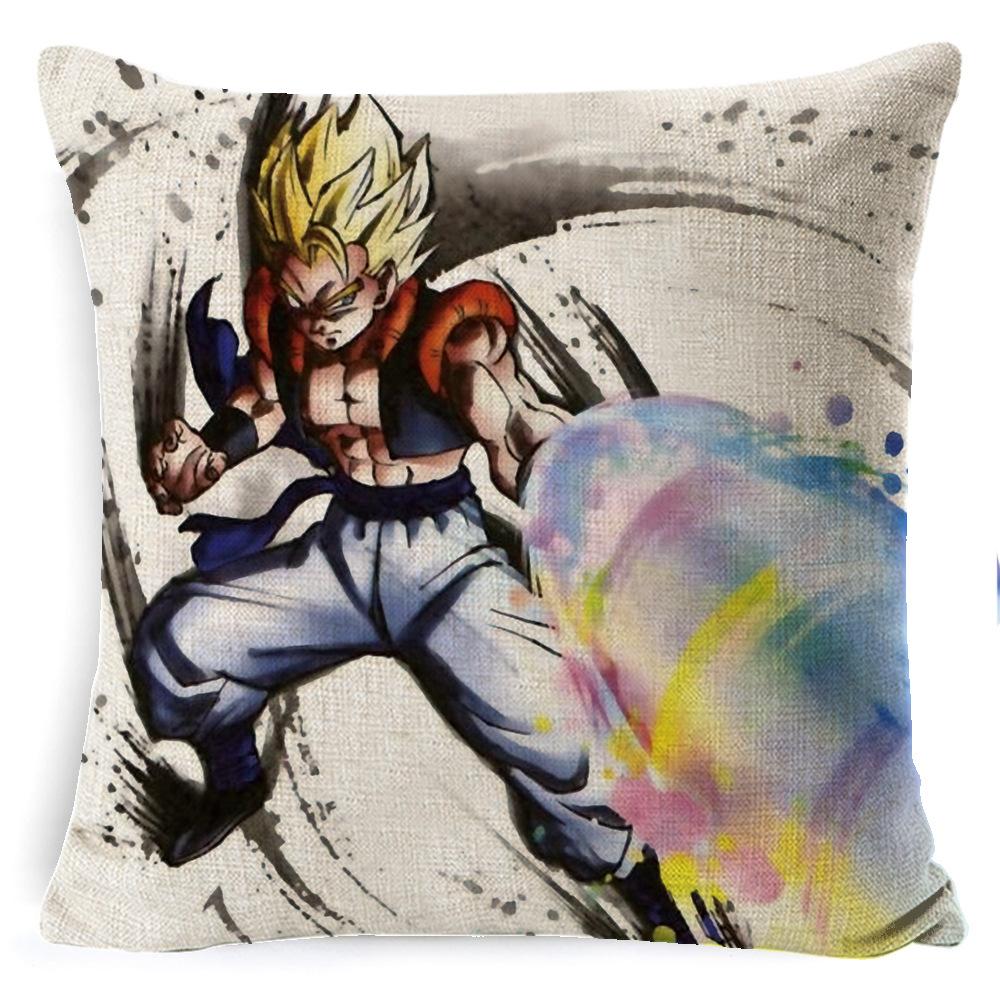 Мультяшная Анимация Dragon Ball Наволочка Лен Супер Мягкая Подушка Дом Dragon Ball Аниме Подушка