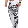 Эластичный пояс с принтом, свободные быстрые мужские спортивные штаны, сухие повседневные брюки для бега по бодибилдингу для бега