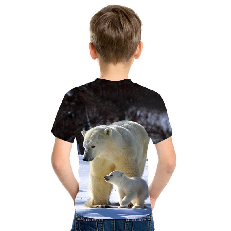 Детские футболки с короткими рукавами и забавным милым медведем, повседневная одежда, футболка для мальчиков и девочек, одежда