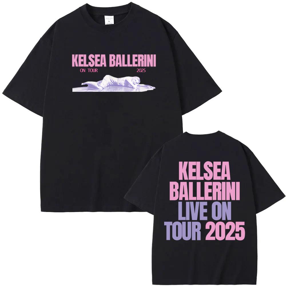 KELSEA BALLERINI LIVE ON TOUR Tee Summer Kelsea Ballerini's Same Style Tee-shirt High Quality Cotton Graphic Printing Camisetas