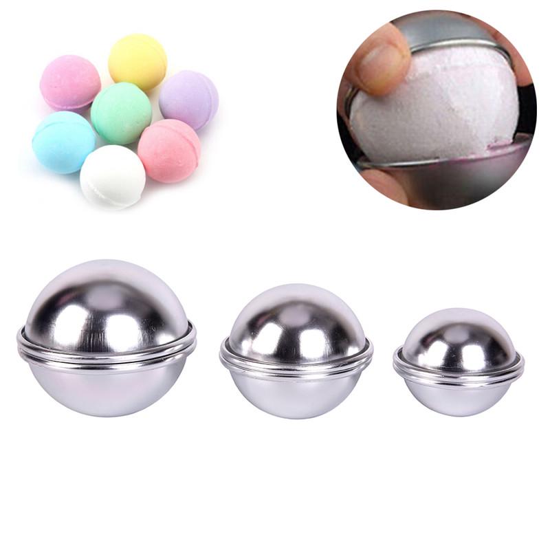 6Pcs/3 Set Bath Bombs Aluminum Alloy Bath Bomb Mold Ball Shape Diy Bathing Tool