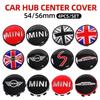 4pcs 54mm 56mm Car Wheel Center Hub Cap Badge Emblem Sticker For S JCW R50 R53 R55 R56 R57 R60 F55 F56