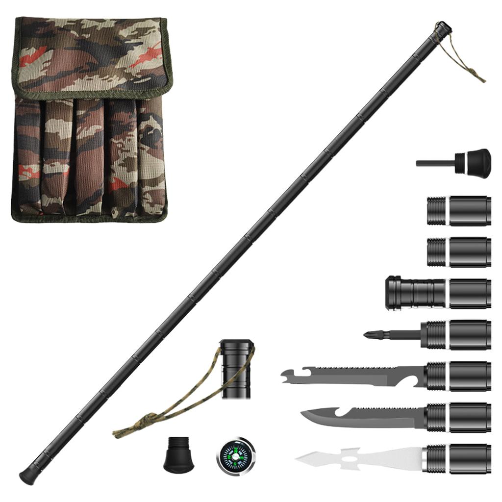 Туристическая палка для ходьбы, треккинговая палка, походный посох и треккинговая палка - Легкий алюминиевый снаряжение для приключений на природе, кемпинга, охоты 5 мл