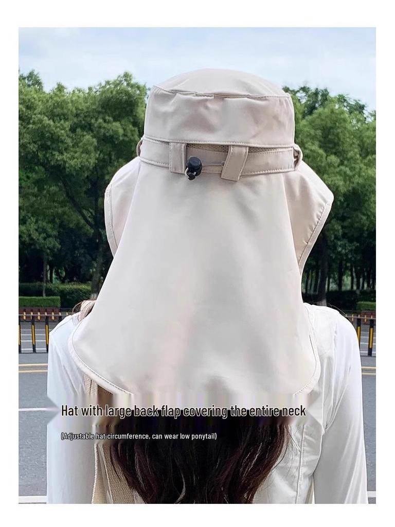 Women's Summer Sun Hat with Breathable Face Mask & Neck Protector, Anti-UV Outdoor Protection