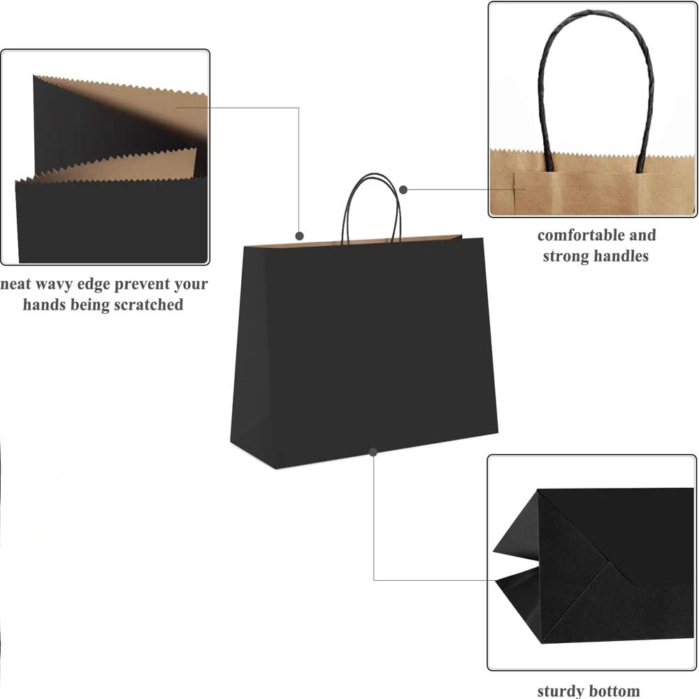 Пакеты из крафт-бумаги, подарочные упаковочные пакеты, коробки для рождественских и ко дню рождения подарков, декоративные сумки для хранения, складные сумки, сувениры
