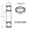Motoforti 6017 & Deep Groove Ball Bearings P5 85x130x22mm Lubricated Bearings Open Type Silver Tone Scooter Skateboard Wheel