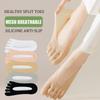 1/3 Pairs Women Summer Five-finger Toe Socks Ultrathin Invisible with Silicone Anti-skid Breathable Anti-friction Sock