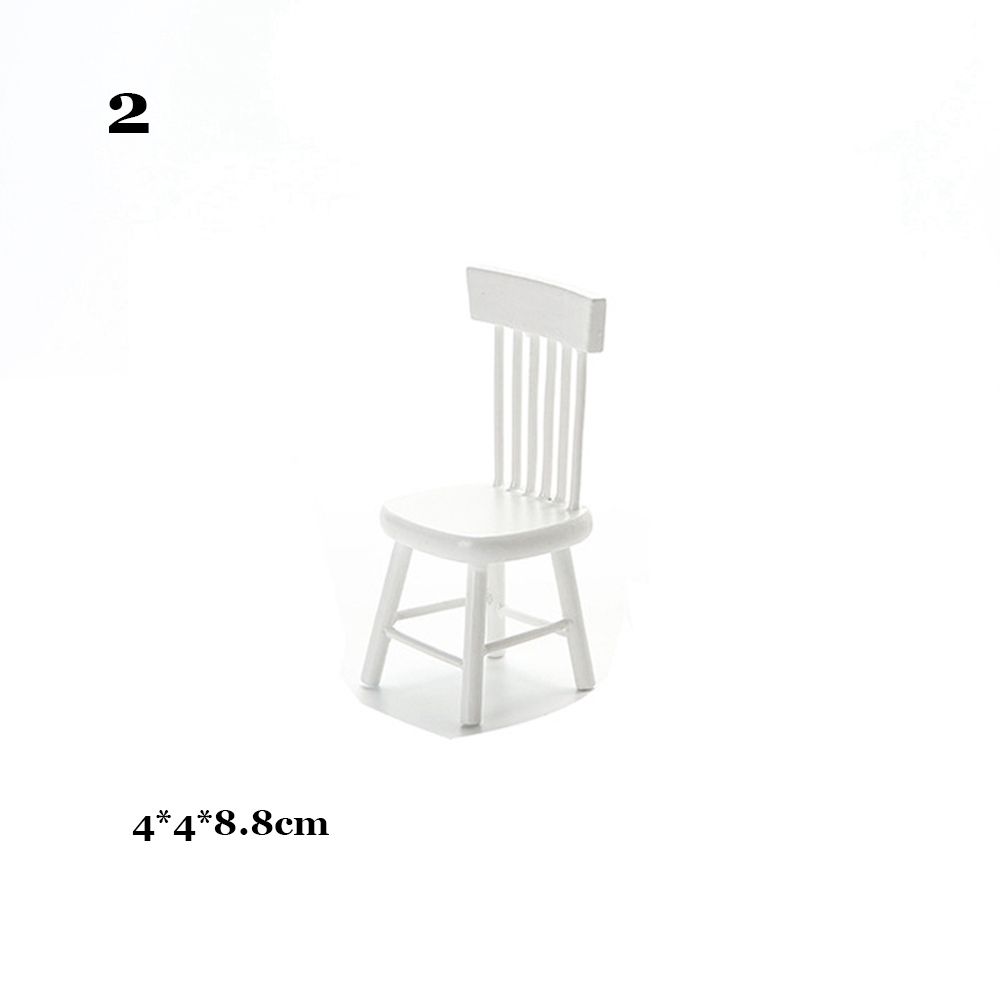 Miniature 1/12 Dollhouse Wooden Table Doll House Decoration Simulation Chair Table Furniture Toys